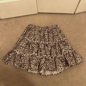 Flowy leopard print skirt, size small